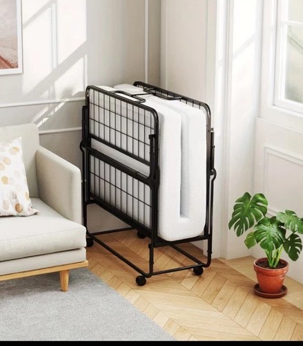 Folding bed with mattress - folding,