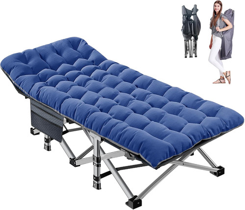 Camp bed with mattress - bed,